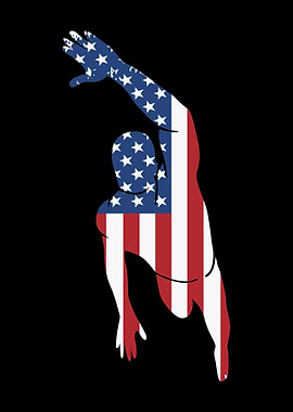 Swim Team US Flag
