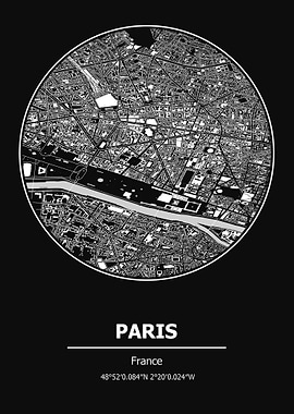 Paris City Map France