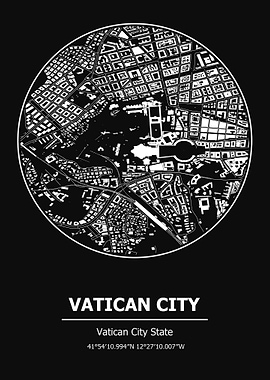 Vatican City Map Italy