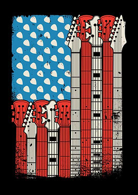 Guitar Pick 4th of July