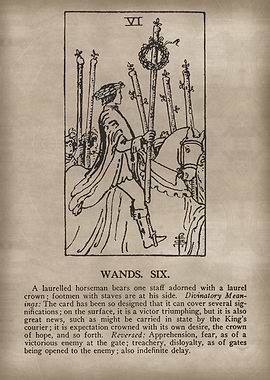Wands Six Tarot Card