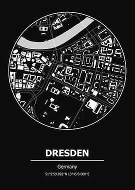 Dresden City Map Germany