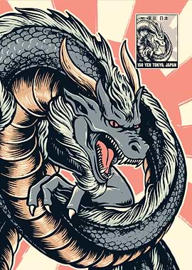 Japanese Dragon Retro