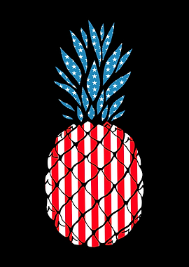 Pineapple USA 4th of July