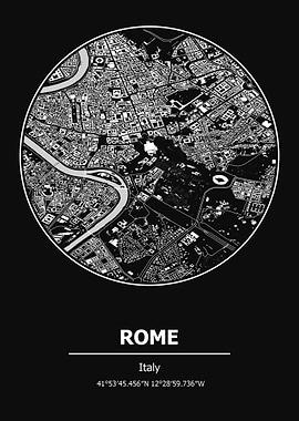 Rome City Map Italy