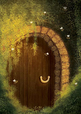 Magical forest door