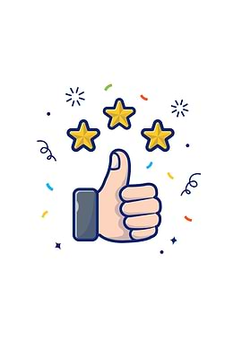 Thumbs Up Review And Star