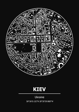 Kiev City Map Ukraine