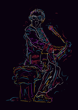 Abstract music singer