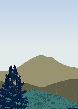 Mountain layer landscape