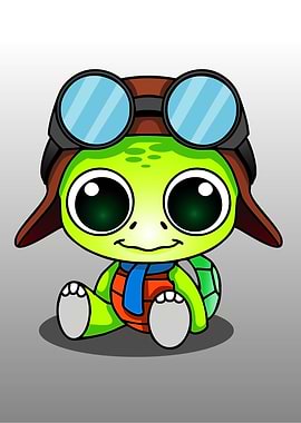 animal kid room turtle