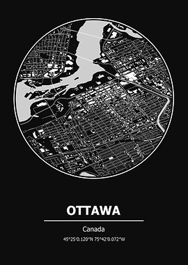 Ottawa City map Canada