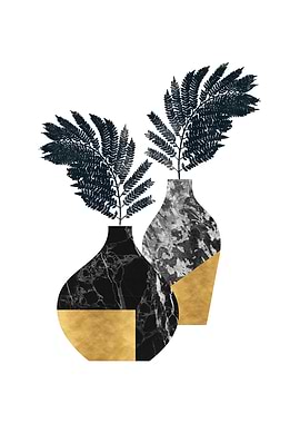 Fern and Marble Vase