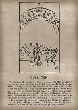 Cups Ten Tarot Card