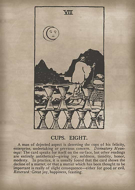 Cups Eight Tarot Card
