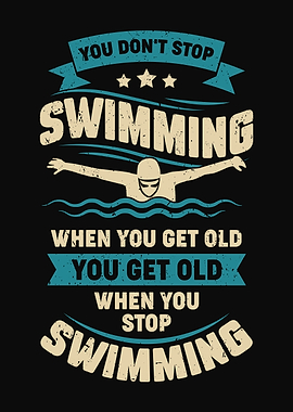 Swimming Old Man Grandpa