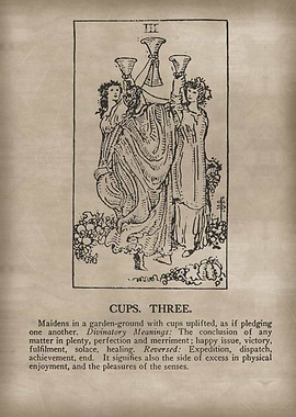 Cups Three Tarot Card