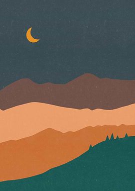 Landscape Minimalist Night