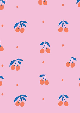 Pink Cherries fruitPattern