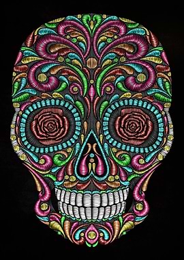 skull colors stitch mexico