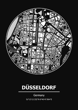 Dusseldorf Map Germany