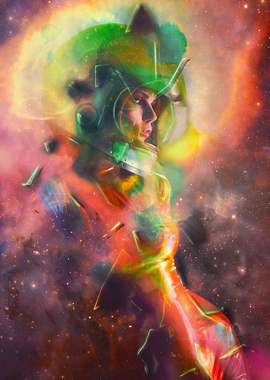 Beautiful Lady Astronaut