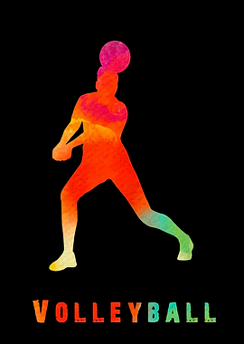 Volleyball Colorfull Plays