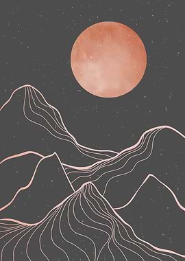 Minimalist Mountain art