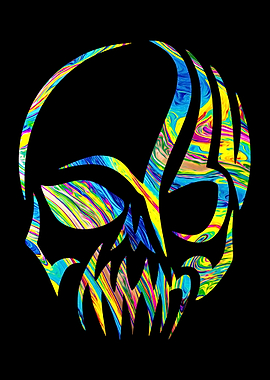 Tribal skull pattern