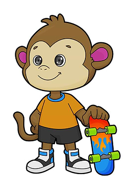 Monkey Skater Skateboard