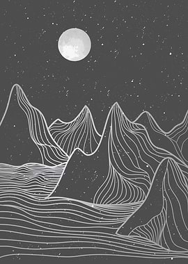 Mountain and ocean wave