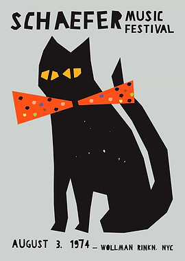 Jazz Festival Cat Poster