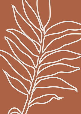 Bohemian floral leaf lines
