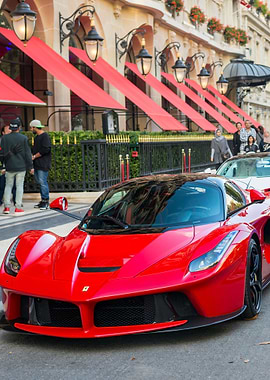 Sport super cars in street