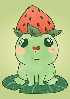 Cute Strawberry Frog