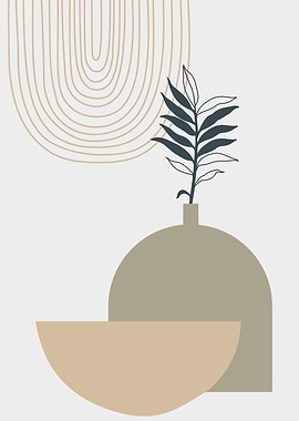 Bohemian rainbow leaf pot