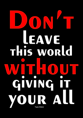 Dont leave this world