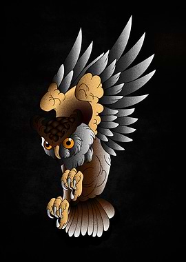 owl tattoo art