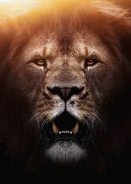 lion king epic face poster