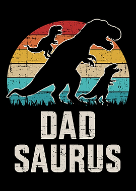 Dadsaurus dinosaur with tw