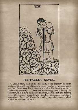 Pentacles Seven Tarot