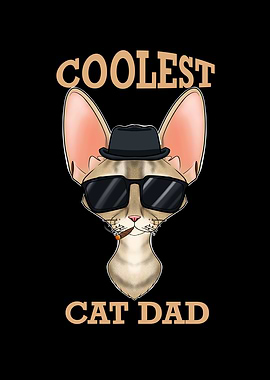Coolest Devon Rex Cat Dad