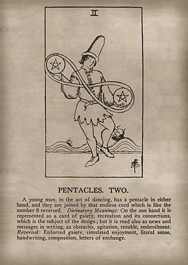 Pentacles Two Tarot