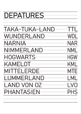 Departure Sign Nursery