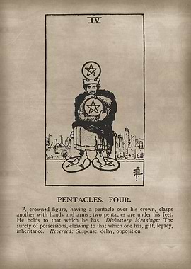 Pentacles Four Tarot