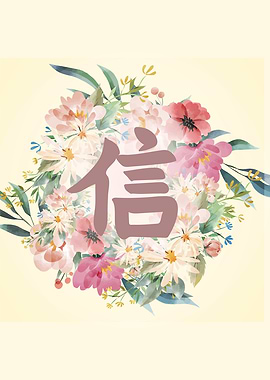 Japanese Kanji Believe