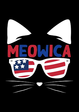 Meow American Flag USA