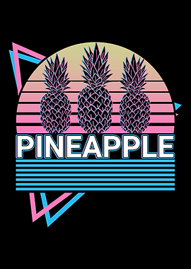 Pineapple Hawaiian Retro