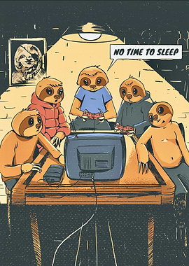Sloths playing videogames