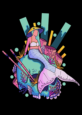 The skull and the mermaid